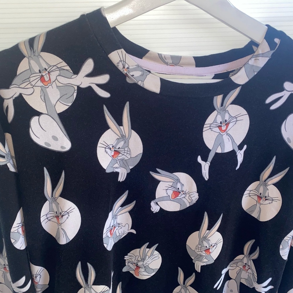 Peter Alexander Bugs Bunny Looney Tunes Long Sleeved Womens Knit Top Size Small - Picture 6 of 14